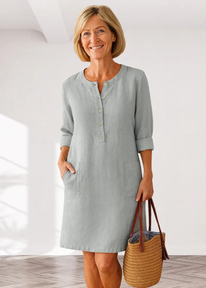 Elvira™ | Vestido casual para mujer con corte relajado y aspecto atemporal para uso diario