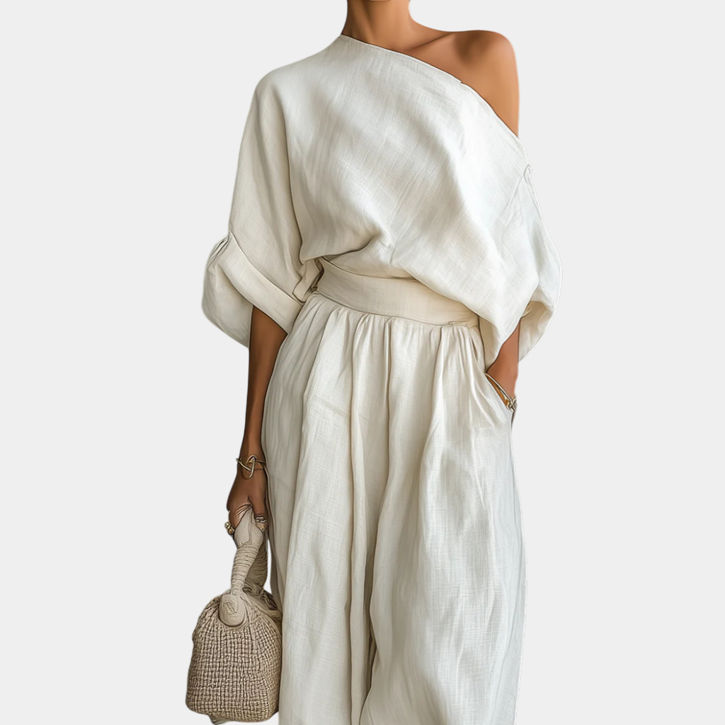 Helena™ | Conjunto de Blusa y Pantalón de Corte Entallado