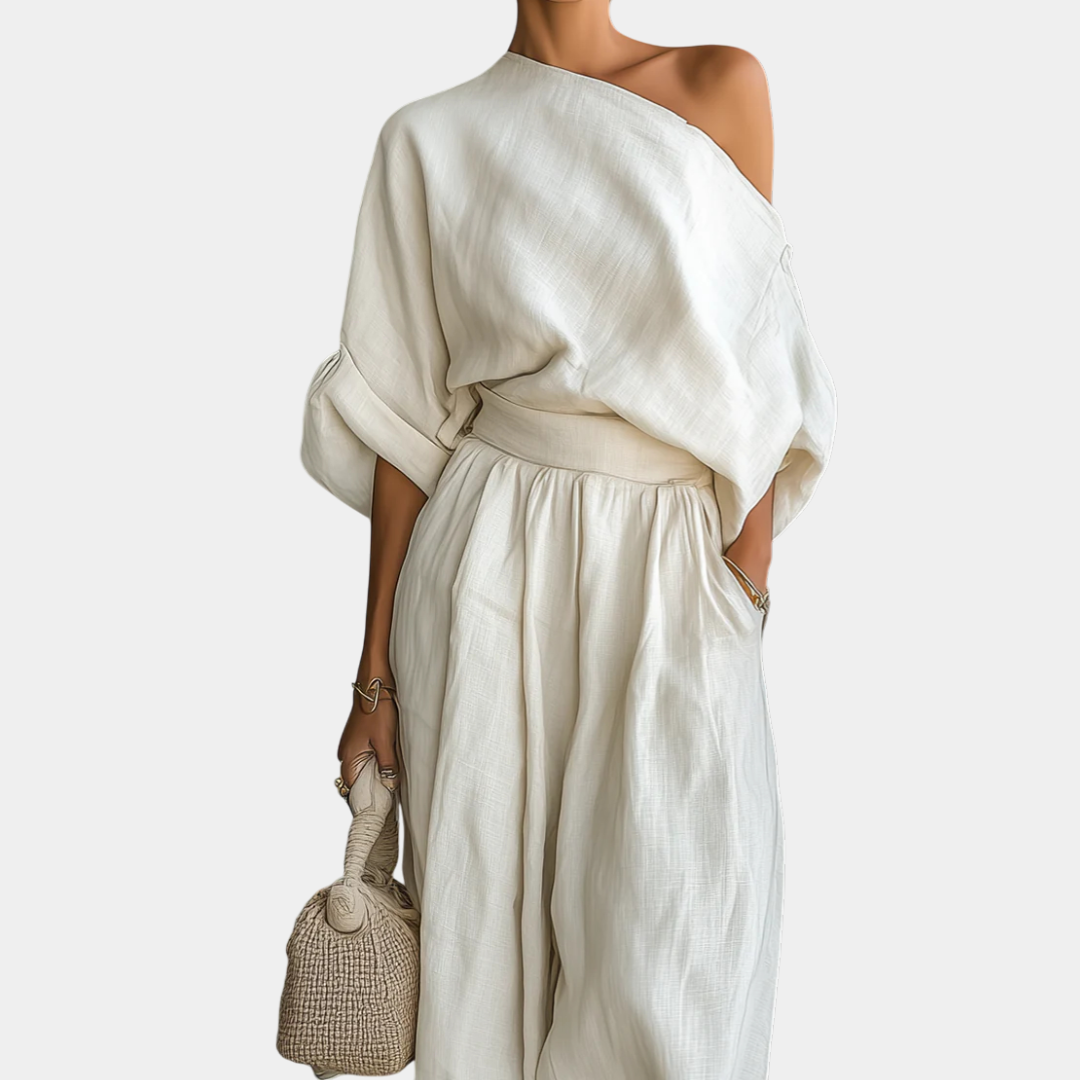Helena™ | Conjunto de Blusa y Pantalón de Corte Entallado