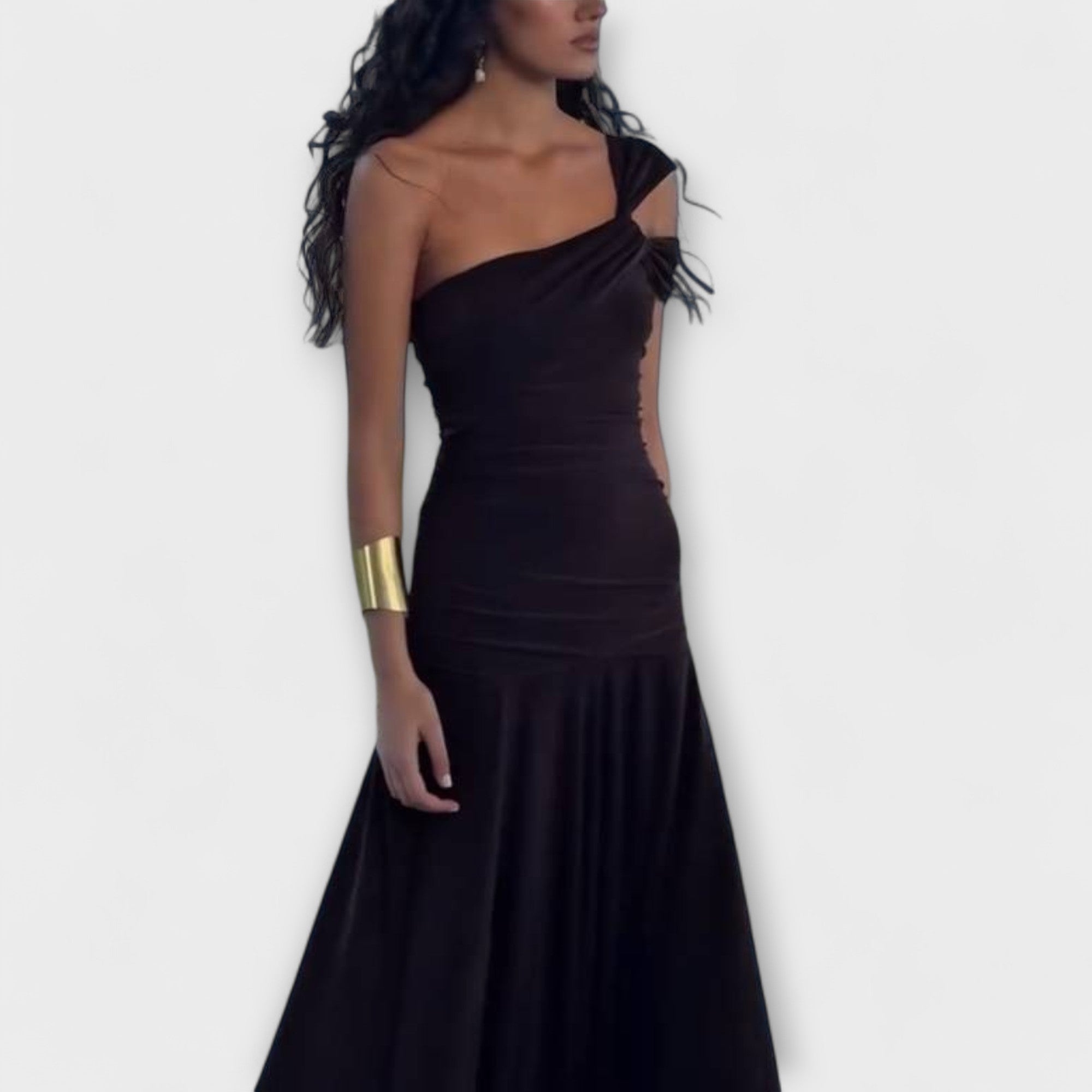 Margarita - Vestido maxi ajustado de hombros al descubierto