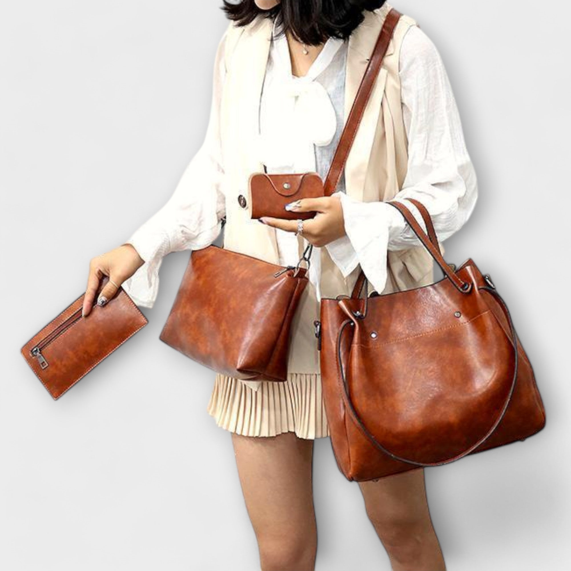 Aurora. - Set de 4 bolsos vintage – compañero diario con estilo
