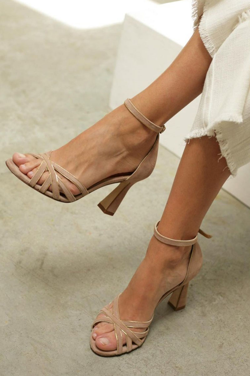 Victoria™ | Tacones estrechos con patchwork en la puntera redonda