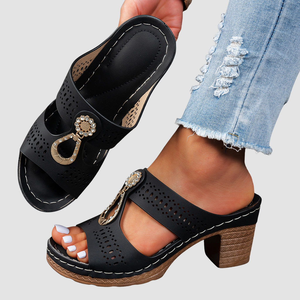 Isabela™ | Sandalias ortopédicas y cómodas con tacón alto