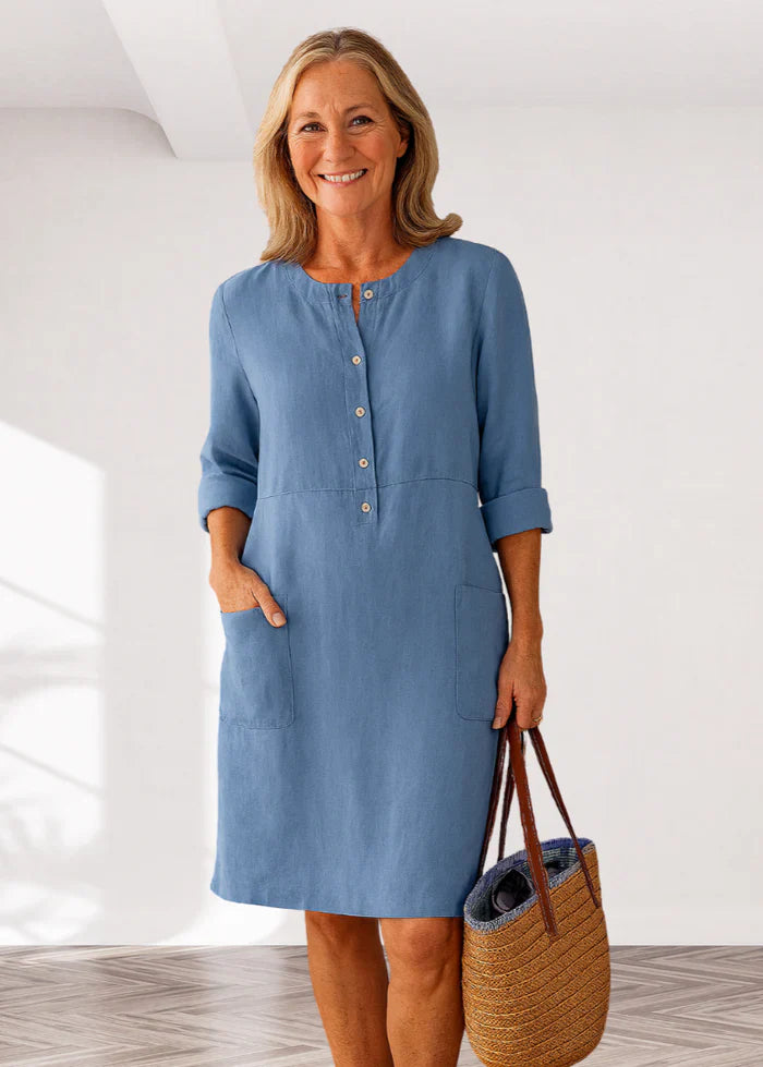 Elvira™ | Vestido casual para mujer con corte relajado y aspecto atemporal para uso diario
