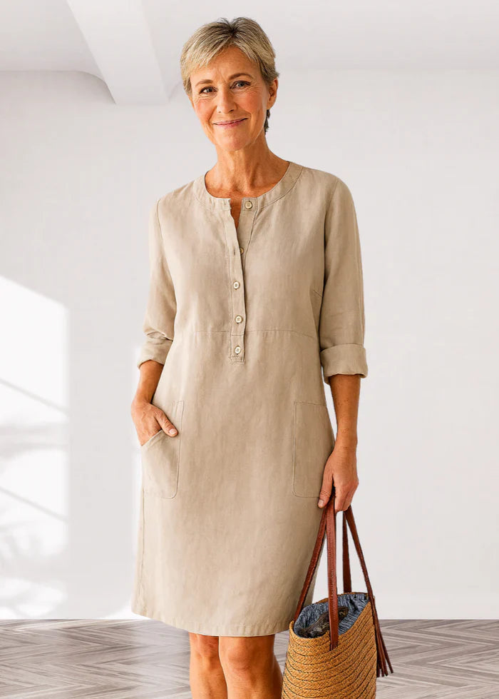 Elvira™ | Vestido casual para mujer con corte relajado y aspecto atemporal para uso diario
