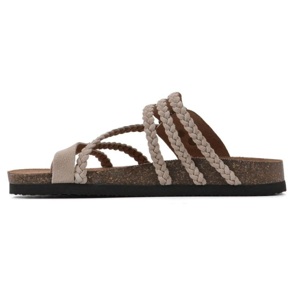 Marlenia™| Sandalias de corcho trenzado