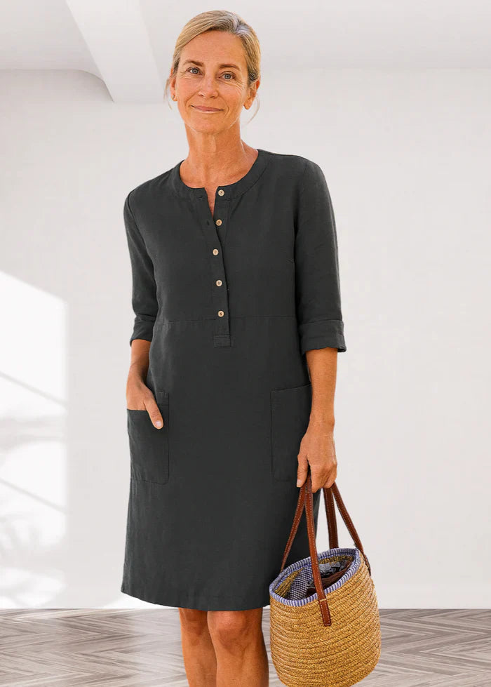 Elvira™ | Vestido casual para mujer con corte relajado y aspecto atemporal para uso diario