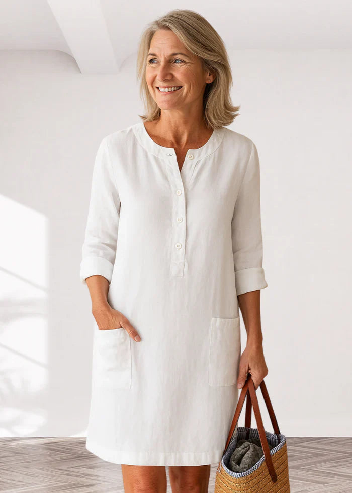 Elvira™ | Vestido casual para mujer con corte relajado y aspecto atemporal para uso diario