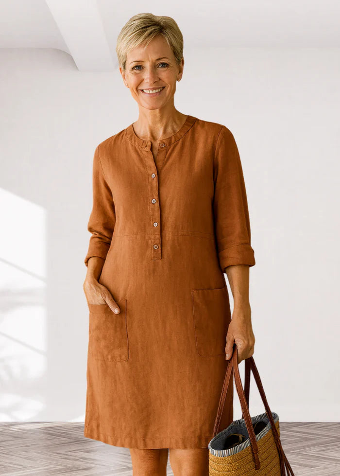 Elvira™ | Vestido casual para mujer con corte relajado y aspecto atemporal para uso diario