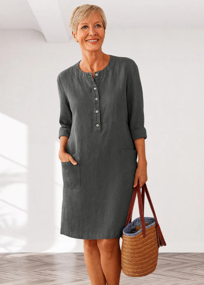 Elvira™ | Vestido casual para mujer con corte relajado y aspecto atemporal para uso diario