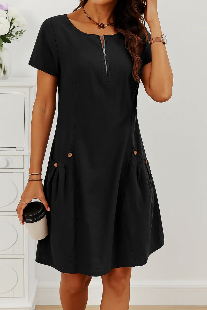 Mariela™ | Vestido de verano con cremallera elegante, bolsillos prácticos y comodidad diaria
