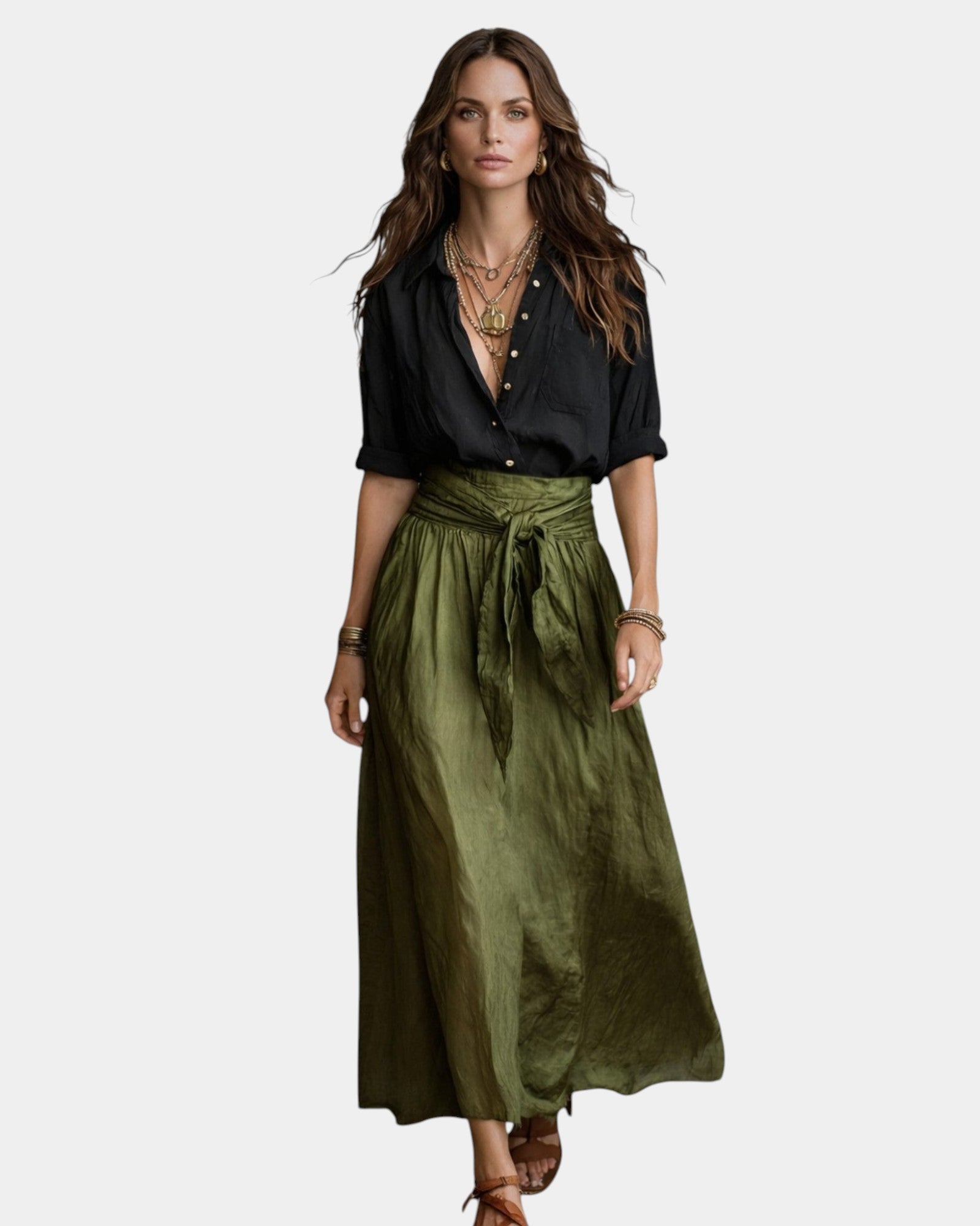 Sofía™  | Falda midi + blusa negra incluida