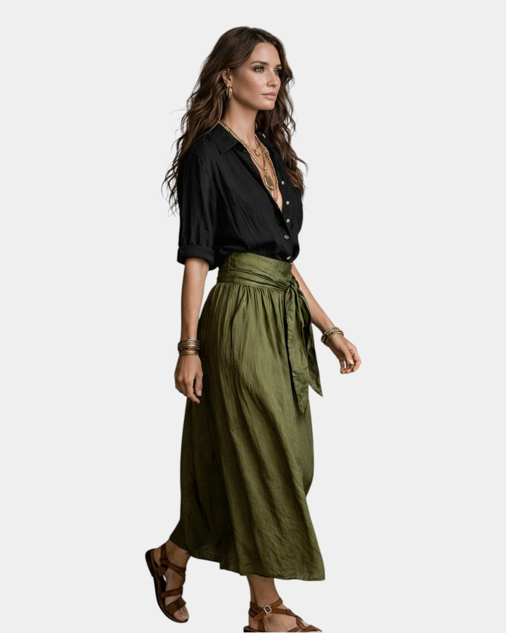 Sofía™  | Falda midi + blusa negra incluida