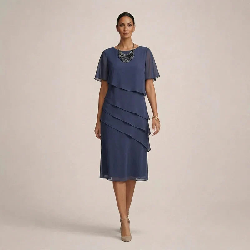 Mara™ | Vestido elegante con volantes y comodidad favorecedora