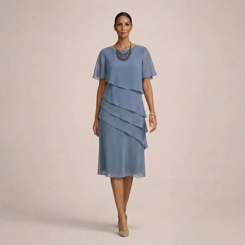 Mara™ | Vestido elegante con volantes y comodidad favorecedora