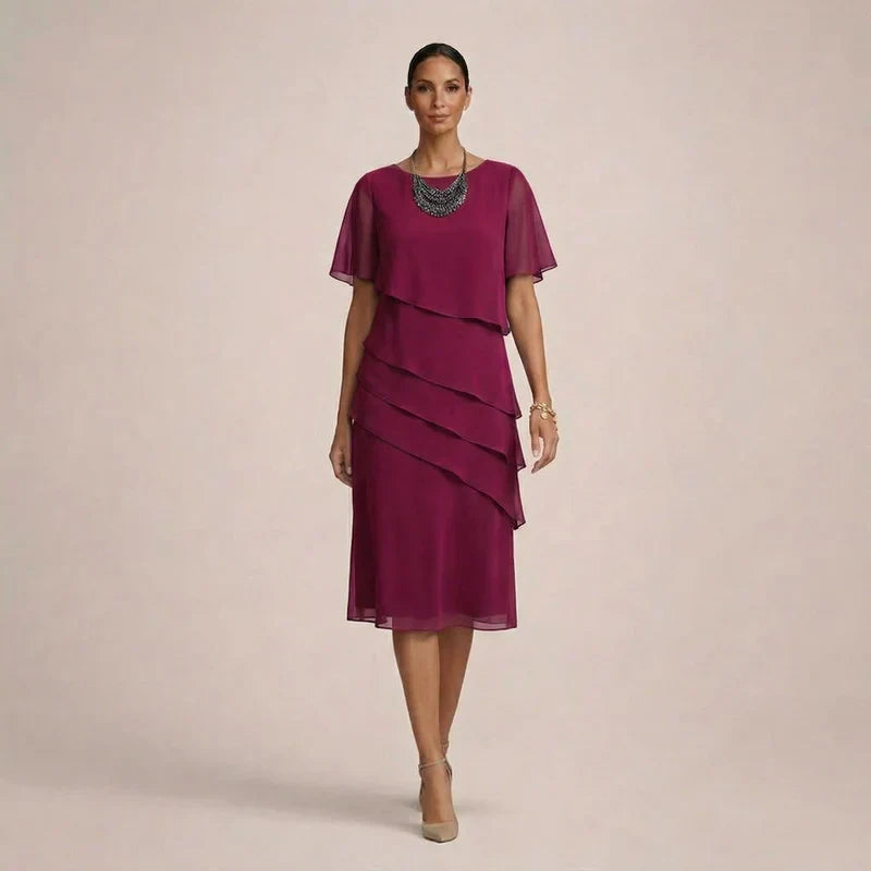 Mara™ | Vestido elegante con volantes y comodidad favorecedora