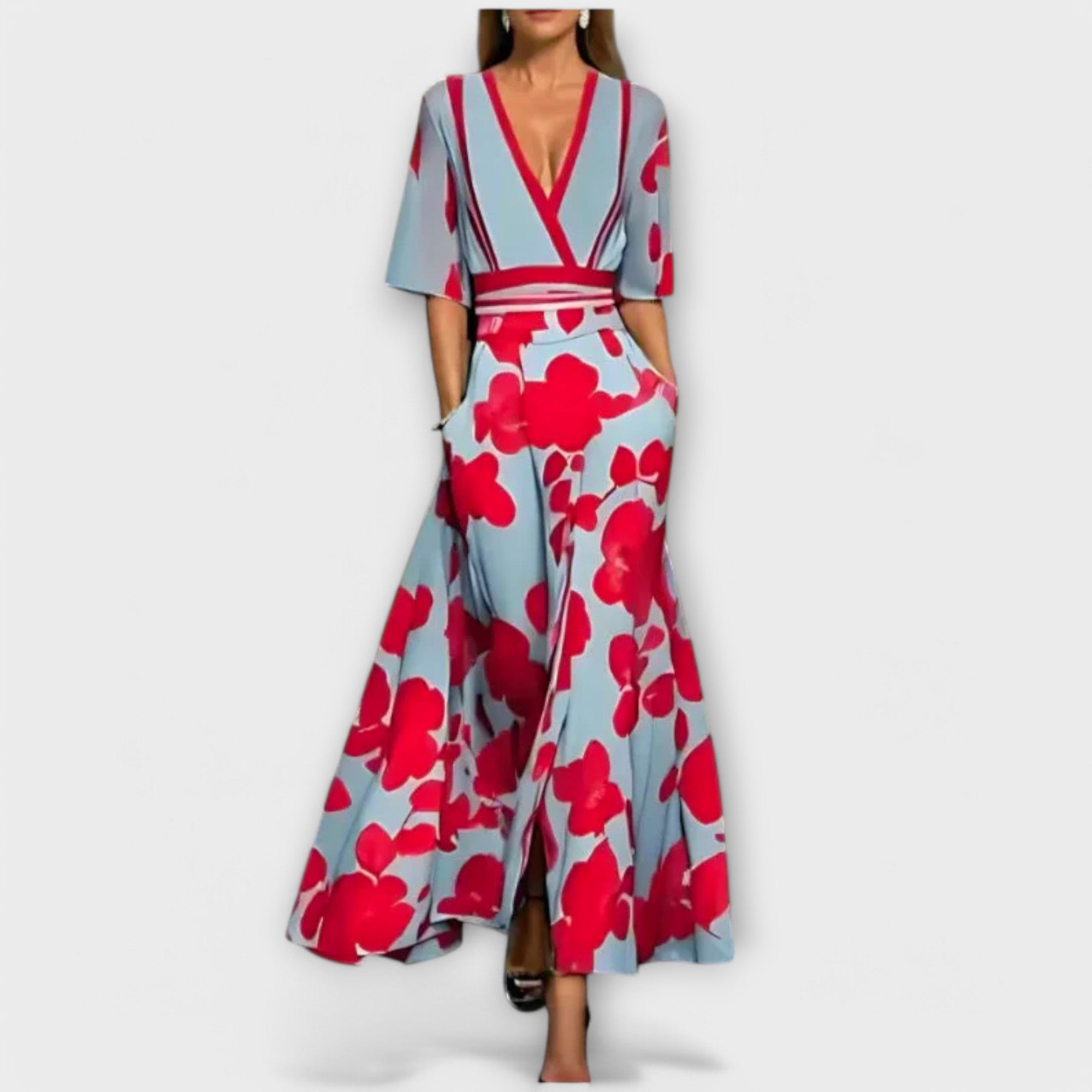 Elsa - Vestido tubo floral elegante