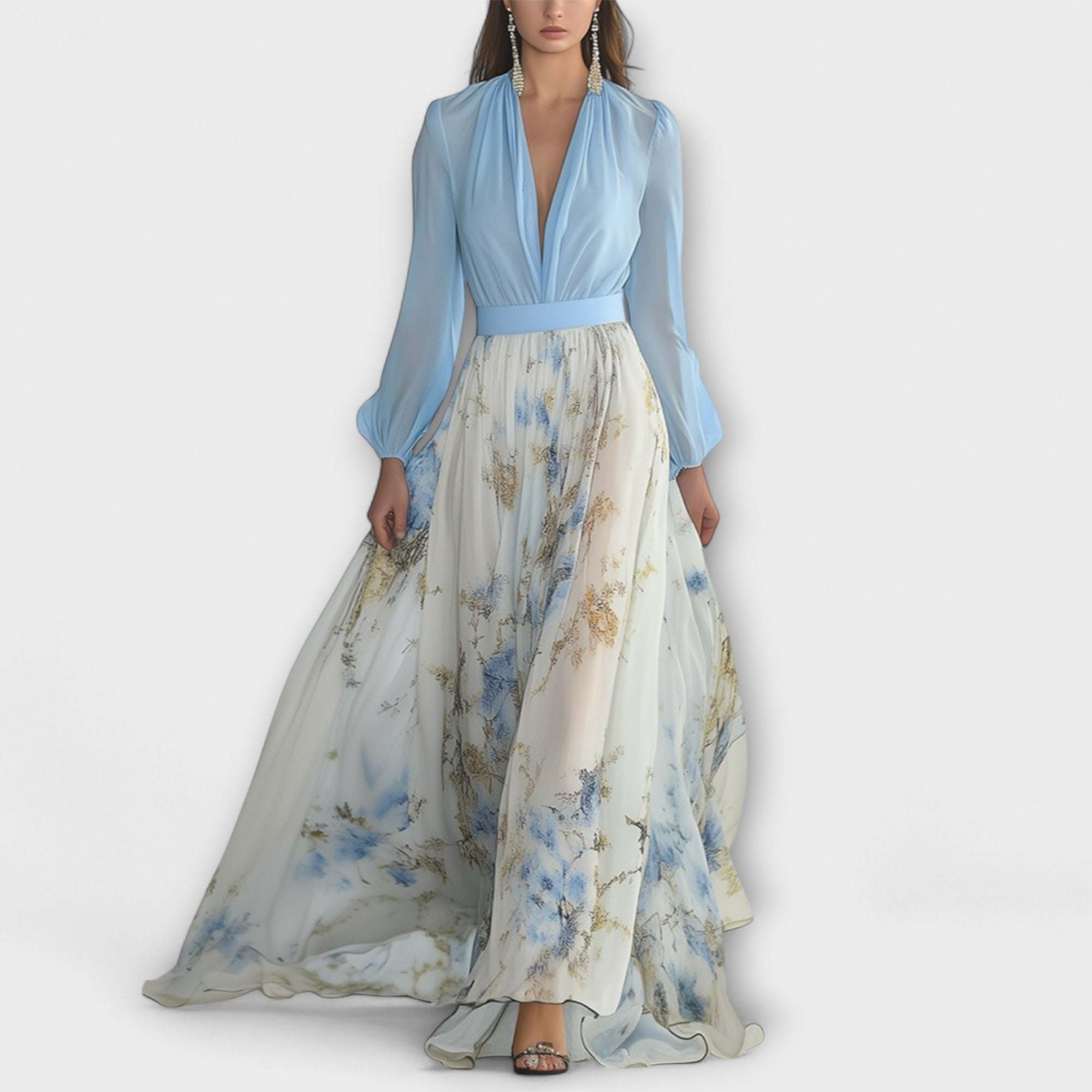 Marina - Vestido maxi de flores