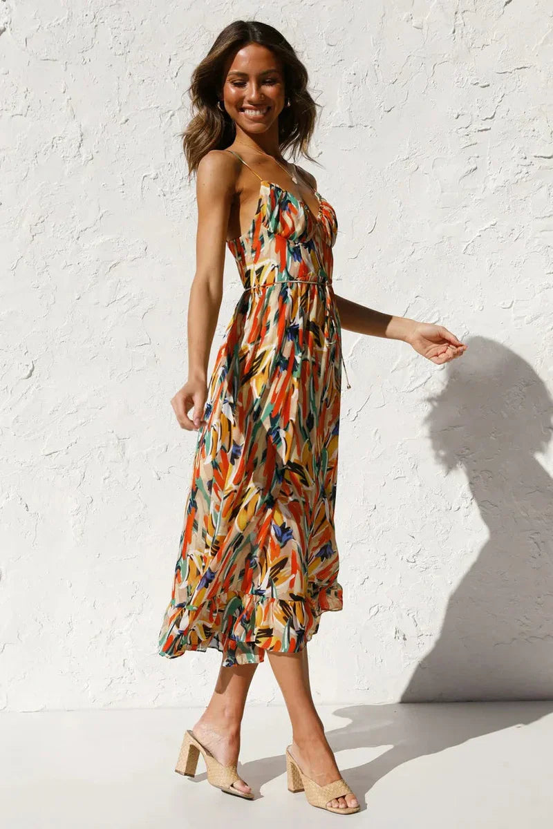Gabriela™ | Vestido de verano estampado con comodidad fresca y estilo soleado