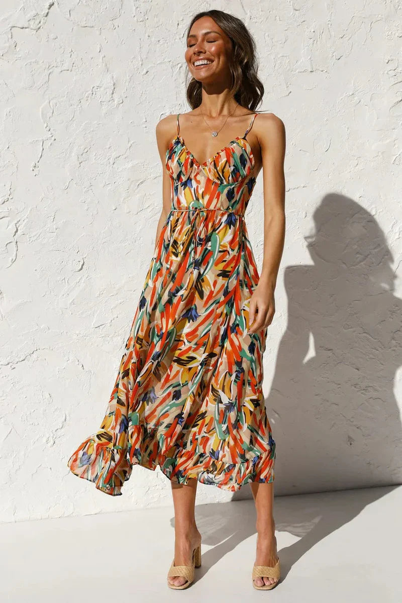 Gabriela™ | Vestido de verano estampado con comodidad fresca y estilo soleado
