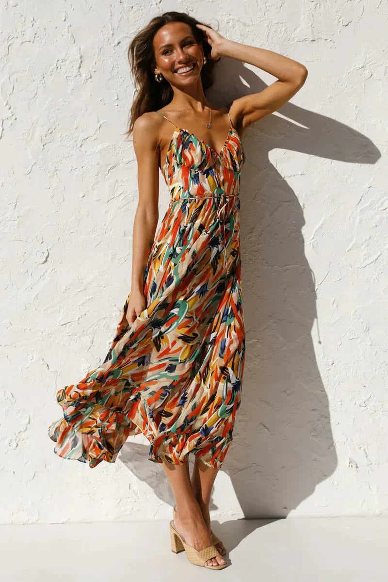 Gabriela™ | Vestido de verano estampado con comodidad fresca y estilo soleado