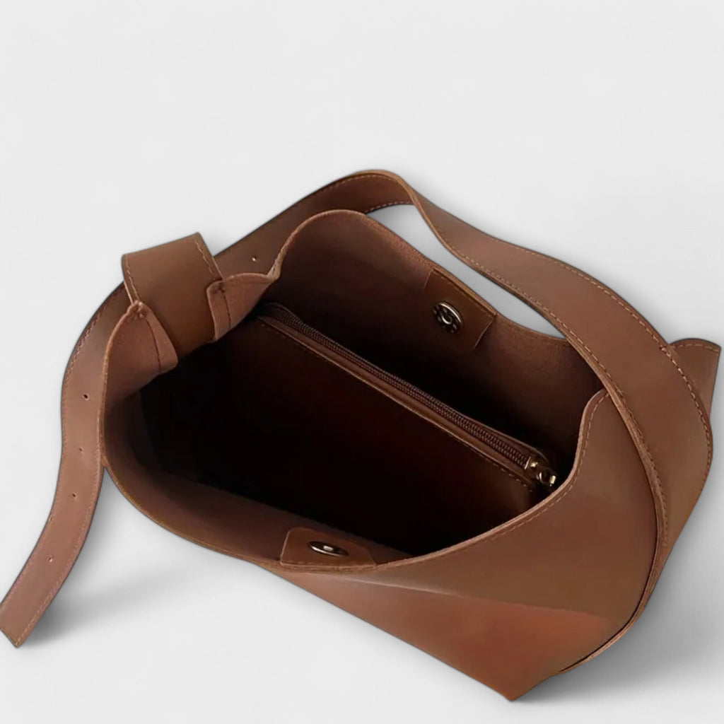 Aurora. – Elegante bolso de cuero para el hombro con diseño atemporal